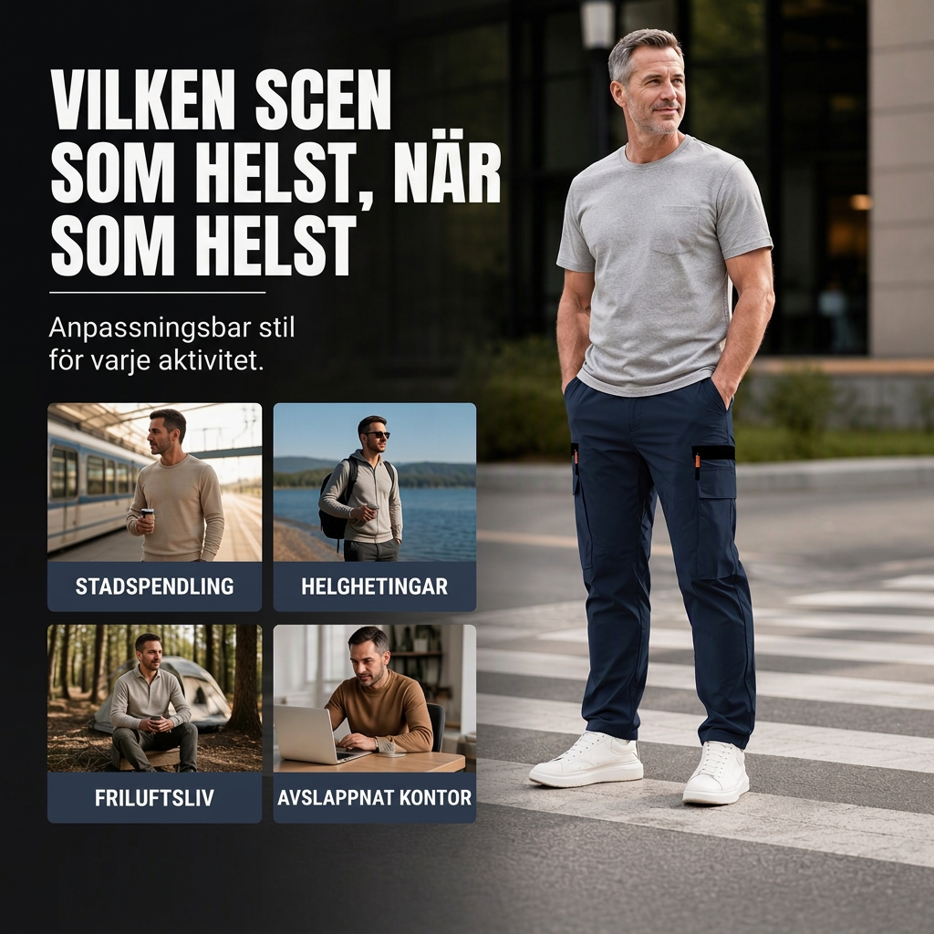 👖 Avslappnade cargobyxor för män med flera fickor – bekväma, mångsidiga, praktiska, perfekta för vardag och utomhus! ✨-4