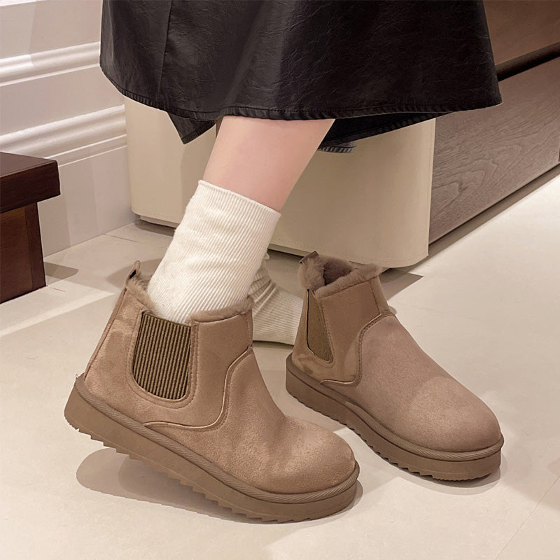 👢 Varma snöstövlar för kvinnor med tjock halksäker sula – vinterfodrade, lätta och bekväma, perfekta för snö och is, nu till halva priset! ✨-4