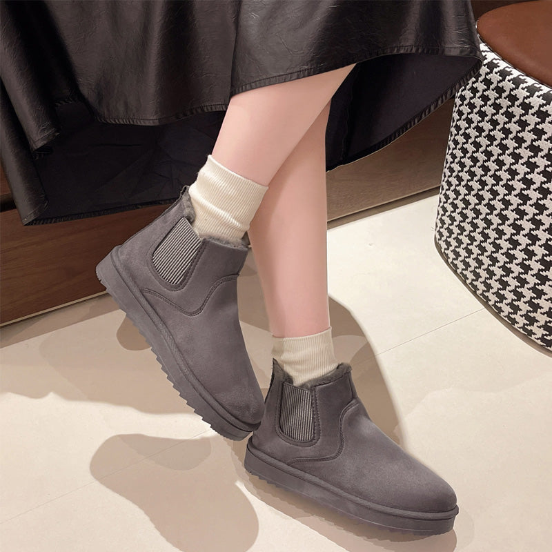 👢 Varma snöstövlar för kvinnor med tjock halksäker sula – vinterfodrade, lätta och bekväma, perfekta för snö och is, nu till halva priset! ✨-7