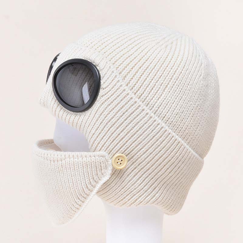⛷️ 3-i-1 – Mössa, skidglasögon och halsvärmare i ett! Unisex-stickad mössa, varm och vindtät 🧢-10