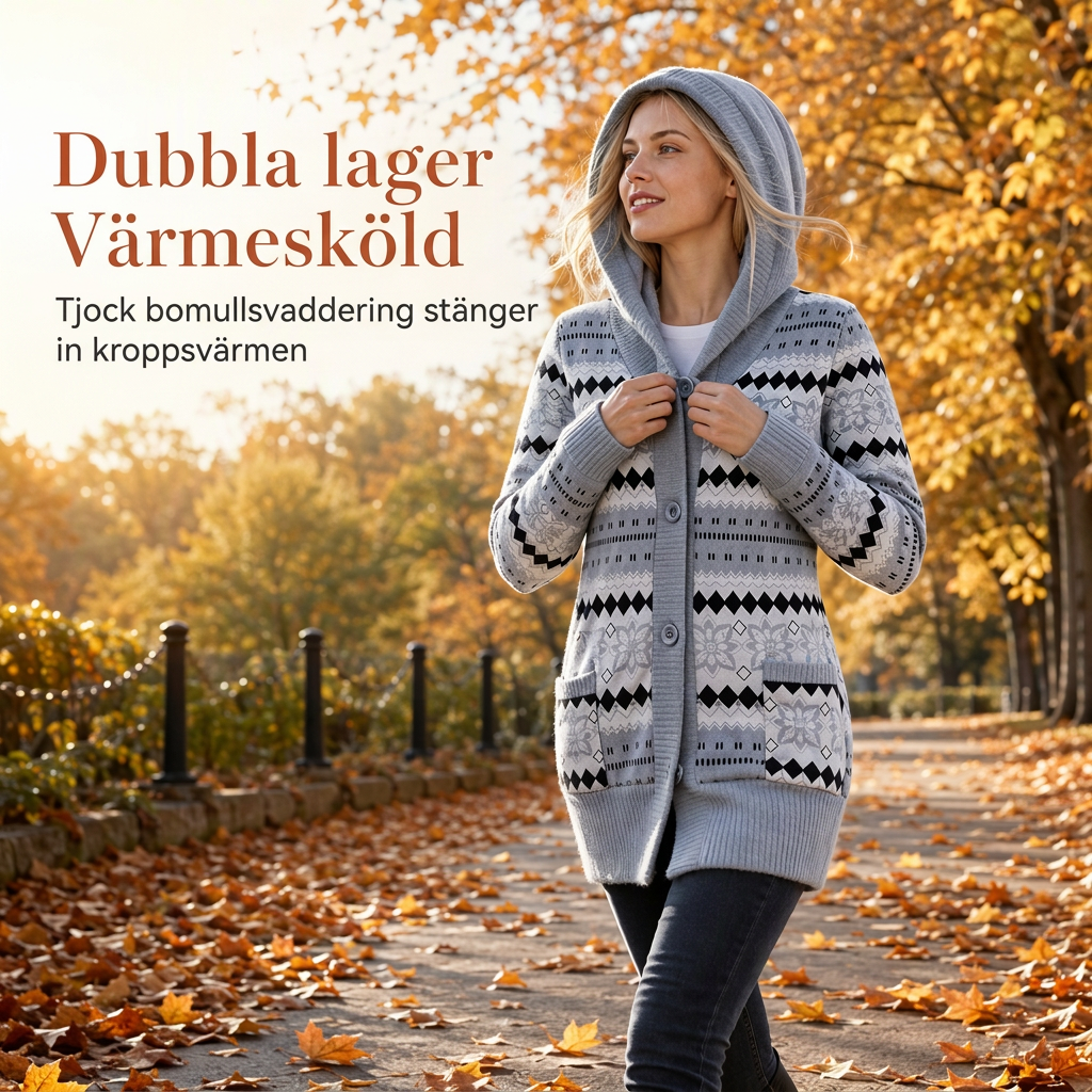 🚚 Fri frakt på just den här produkten!  💖 Långärmad huvtröja i mellanlängd för kvinnor med foder i bomull-2