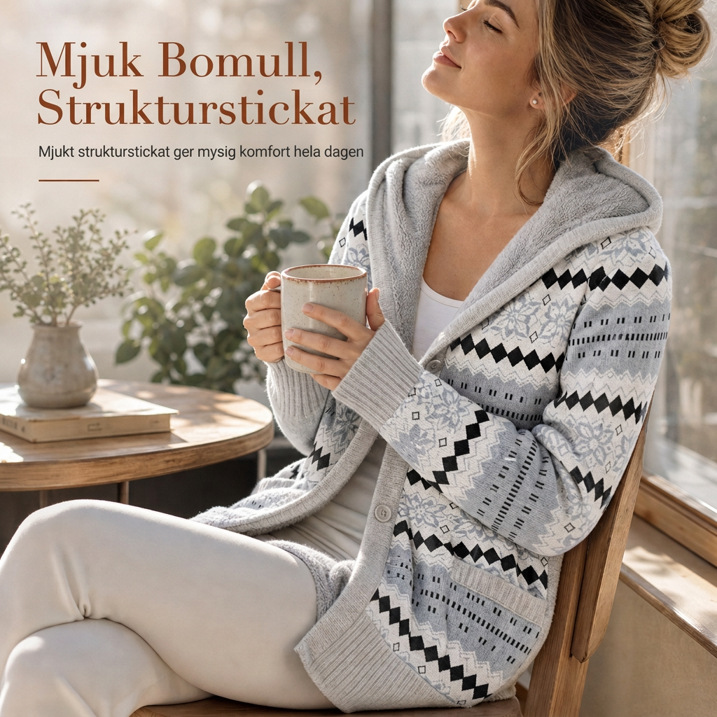 🚚 Fri frakt på just den här produkten!  💖 Långärmad huvtröja i mellanlängd för kvinnor med foder i bomull-3
