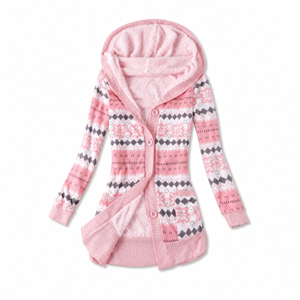 🚚 Fri frakt på just den här produkten!  💖 Långärmad huvtröja i mellanlängd för kvinnor med foder i bomull-10