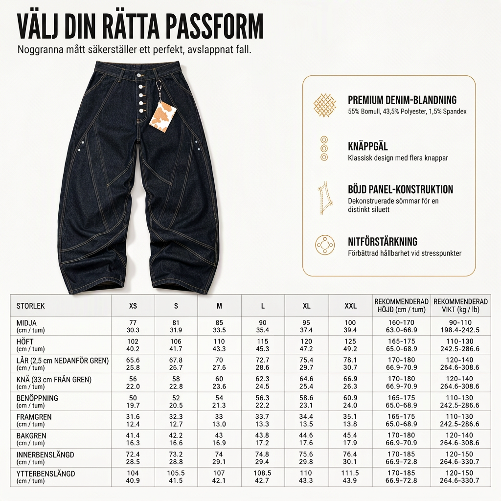 ✈️Fri frakt📢🎉50 % rabatt!!!🛍️✨Herrjeans i amerikansk vintage-stil, utsvängda, vida ben, dekonstruerade, otvättade denimbyxor med knäppning-7