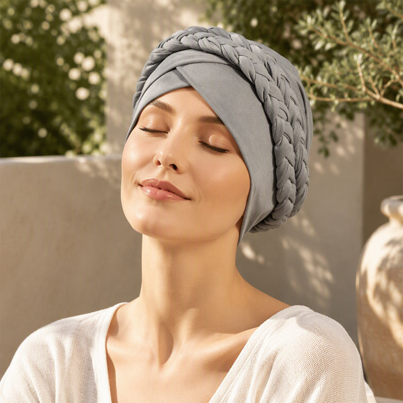 Elegant Turbanmössa för Kvinnor – Mjuk, Varm & Stilren Flätad Design för Höst och Vinter-7