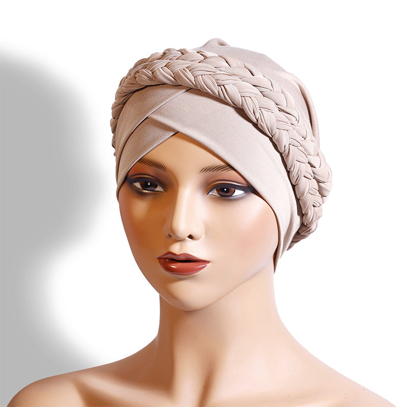 Elegant Turbanmössa för Kvinnor – Mjuk, Varm & Stilren Flätad Design för Höst och Vinter-18