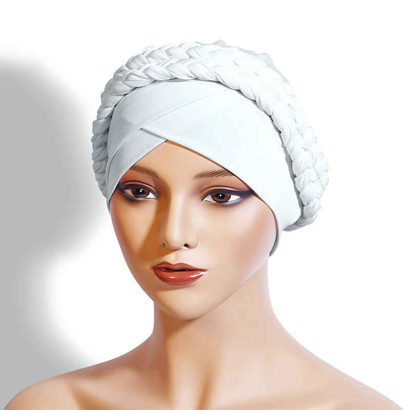 Elegant Turbanmössa för Kvinnor – Mjuk, Varm & Stilren Flätad Design för Höst och Vinter-17
