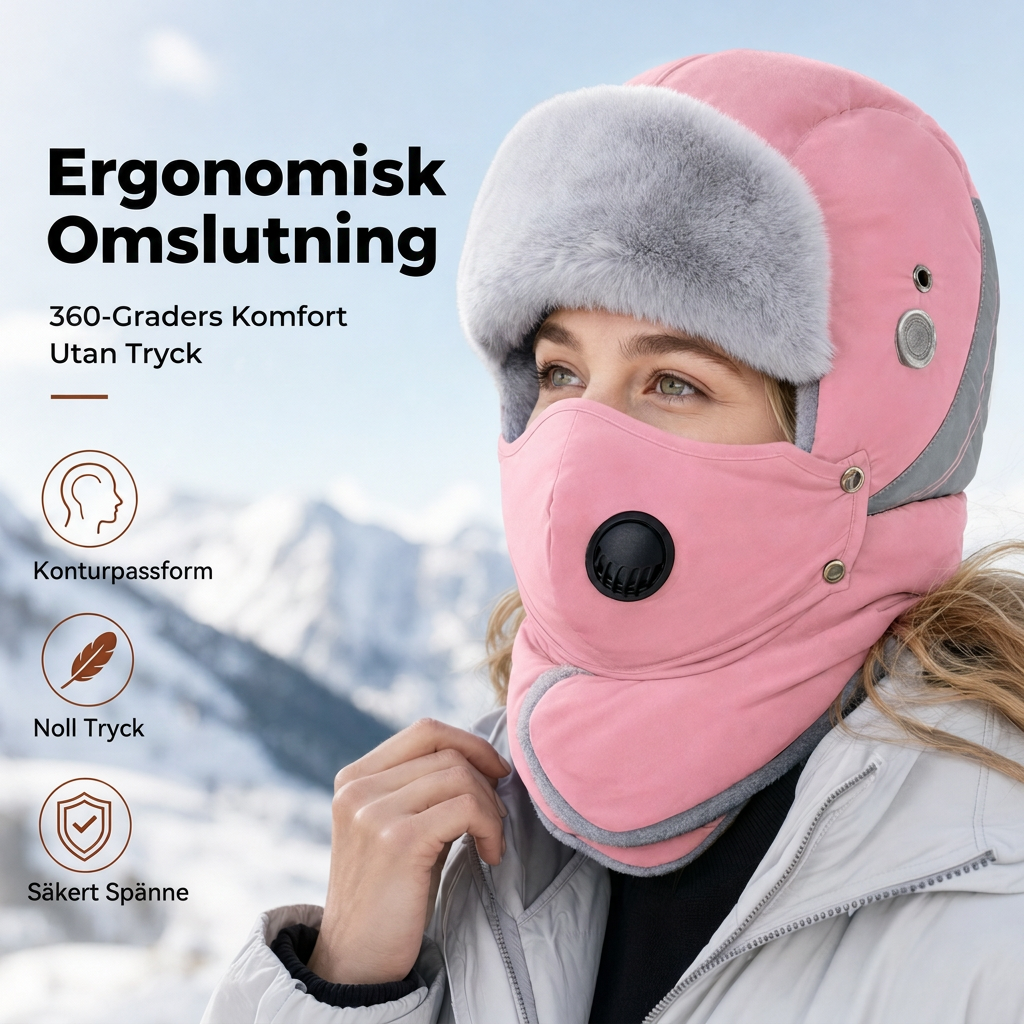 📦 Över 500 paket skickas varje dag! Vindtät, varm vintermössa i trapper-stil med inbyggd ansiktsmask-5