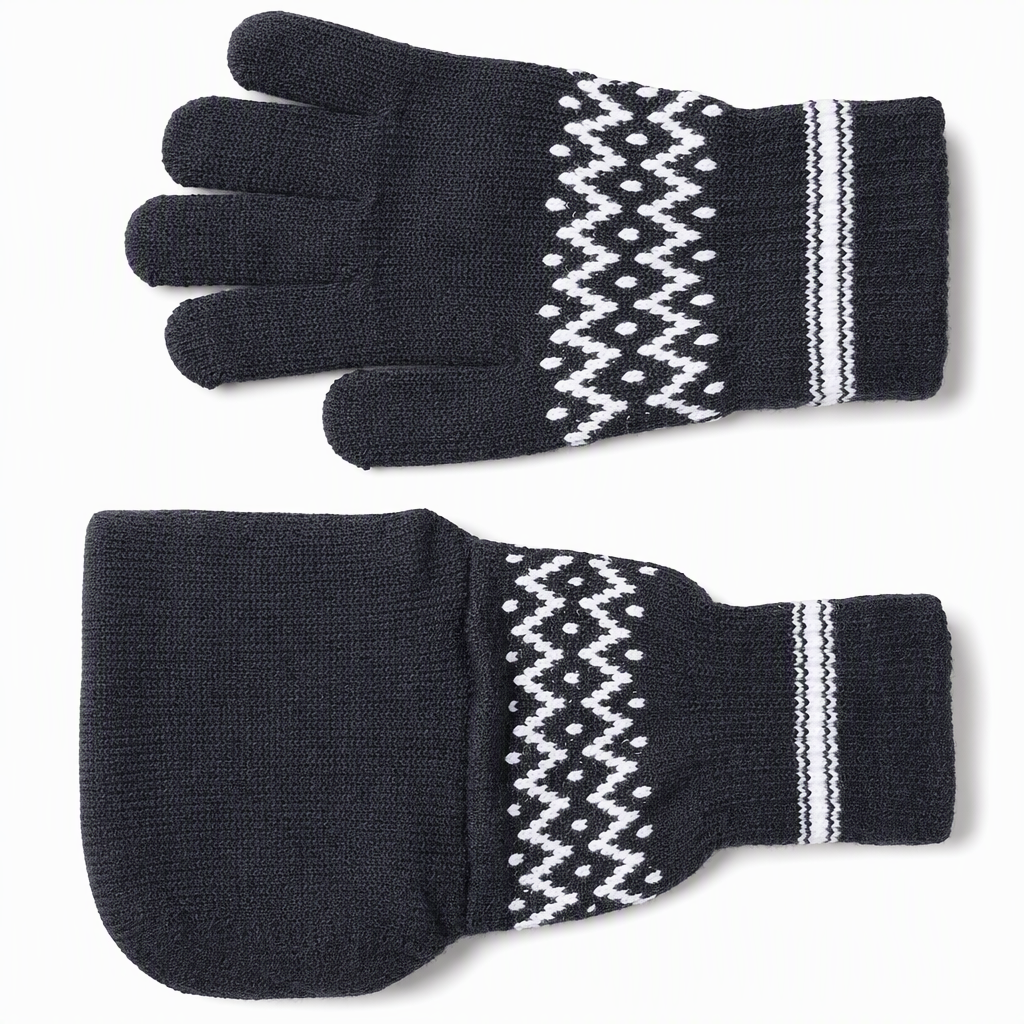 🍺 Stickade dryckesvantar för vinter – isolerade, värmande, passar burkar och flaskor, perfekta för utomhusfester! ✨-9