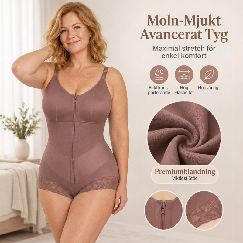 ✨ Smickrande passform 💖 Shapewear-bodysuit för damer i stora storlekar – bekväm magkontroll, stöd och en slät silhuett 👗-4