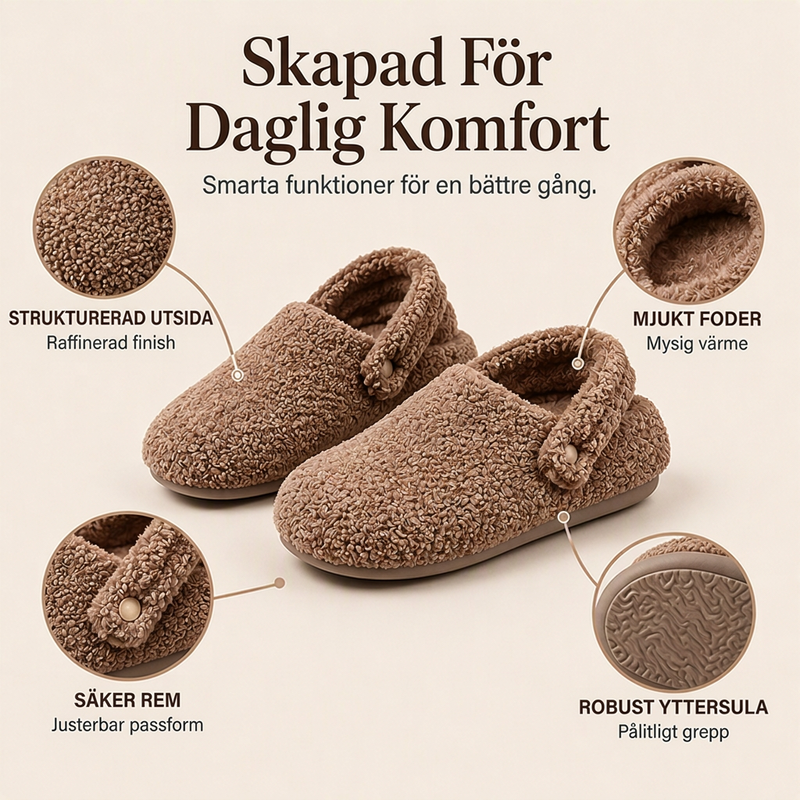 🔥50 % rabatt! Täta tå-slippers i fuskpäls för kvinnor-1