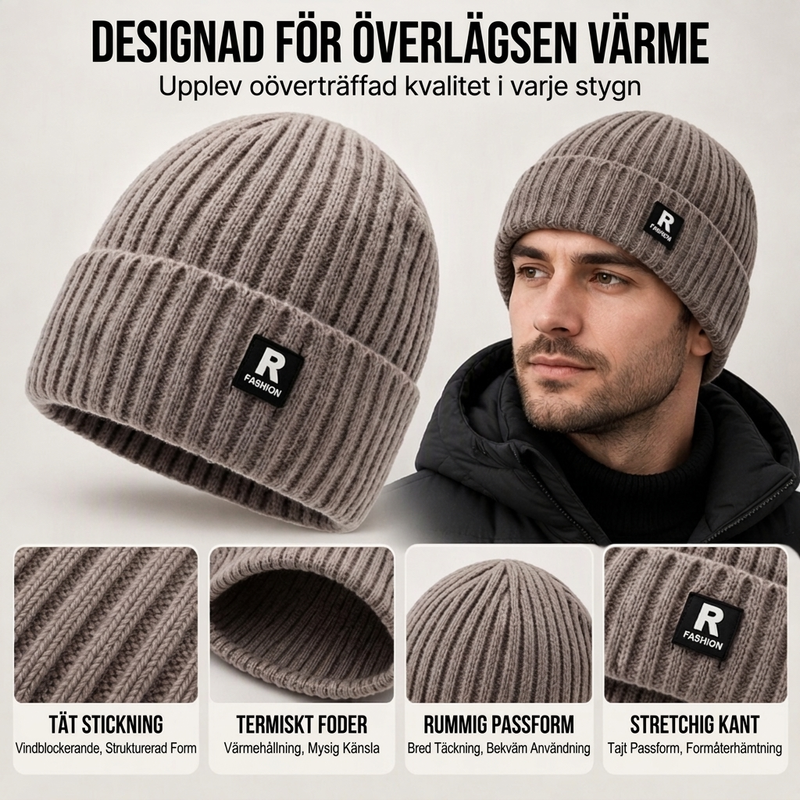 🧢 Lösstickad varm mössa för män – mjuk, bekväm och perfekt för kalla höst- och vinterdagar! ✨-1