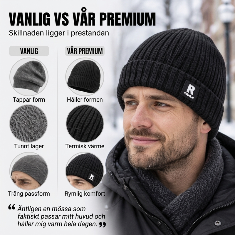 🧢 Lösstickad varm mössa för män – mjuk, bekväm och perfekt för kalla höst- och vinterdagar! ✨-2