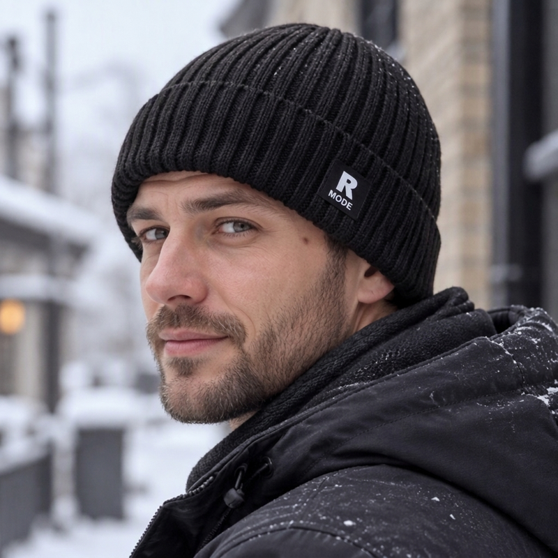 🧢 Lösstickad varm mössa för män – mjuk, bekväm och perfekt för kalla höst- och vinterdagar! ✨-8