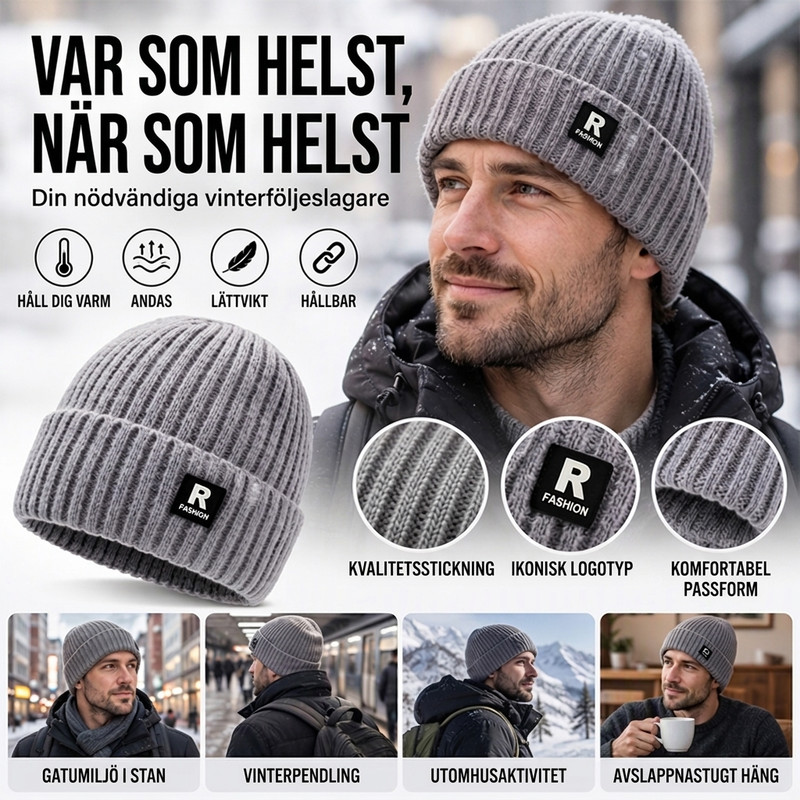 🧢 Lösstickad varm mössa för män – mjuk, bekväm och perfekt för kalla höst- och vinterdagar! ✨-4