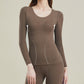 🍂Autumn Promotion 50%💕Women's Thermal Underwear Set with Shelf Bra-3