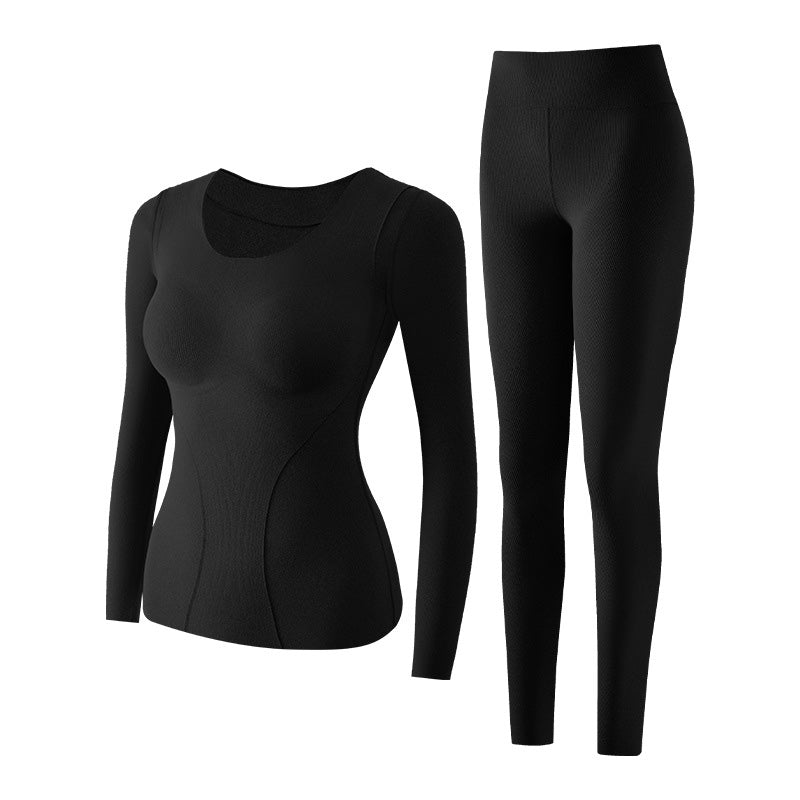 🍂Autumn Promotion 50%💕Women's Thermal Underwear Set with Shelf Bra-13