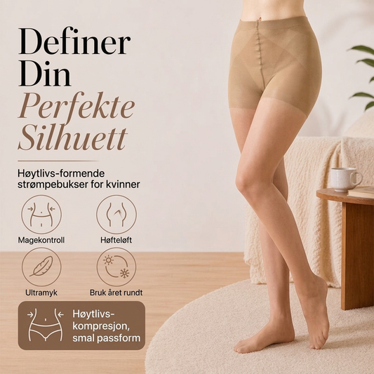 👖 ✨ Jämn, vardaglig komfort | Kvinnors ultratunna osynliga strumpbyxor som tål löpning