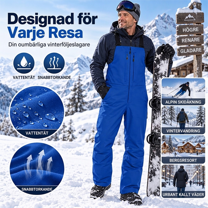 🖤Black Friday – Förhandstillgång: 50 % Rabatt❄️ Vattentäta skibyxor i bib-stil, unisex – varma, bekväma och skyddande, perfekta för skidåkning och vinter, nu till halva priset! ✨-4