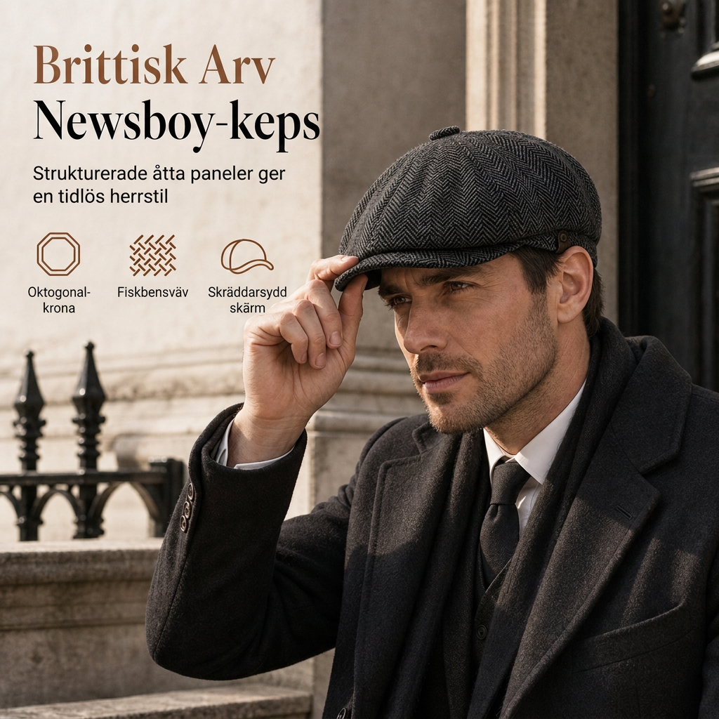 🧢 Vintage brittisk stil tidningspojkskeps för män och kvinnor, klassisk avslappnad flat cap, åttakantig basker