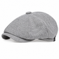 🧢 Vintage brittisk stil tidningspojkskeps för män och kvinnor, klassisk avslappnad flat cap, åttakantig basker-15