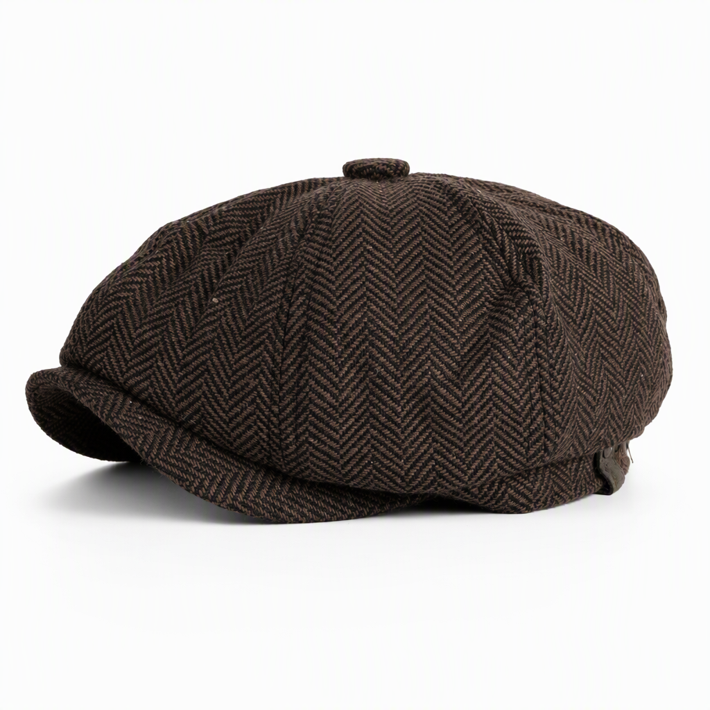 🧢 Vintage brittisk stil tidningspojkskeps för män och kvinnor, klassisk avslappnad flat cap, åttakantig basker-18