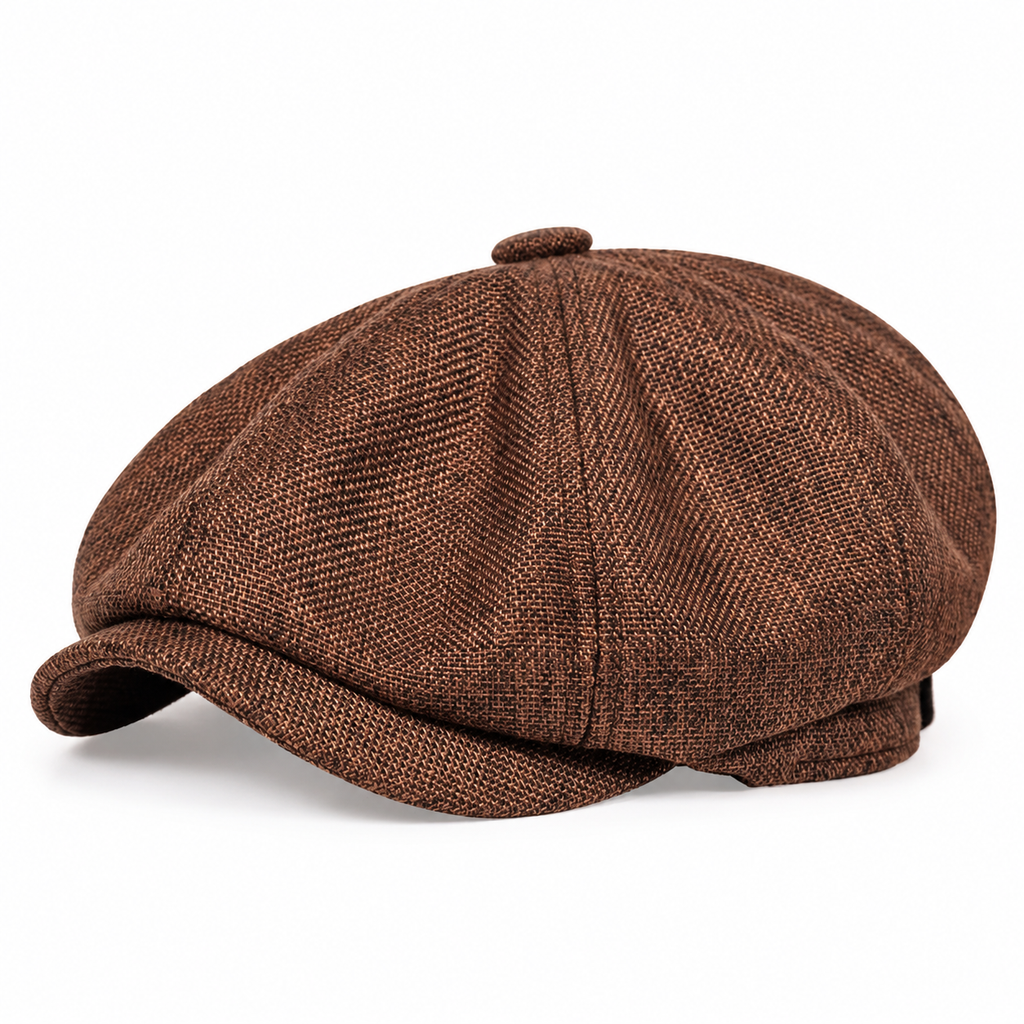 🧢 Vintage brittisk stil tidningspojkskeps för män och kvinnor, klassisk avslappnad flat cap, åttakantig basker-19