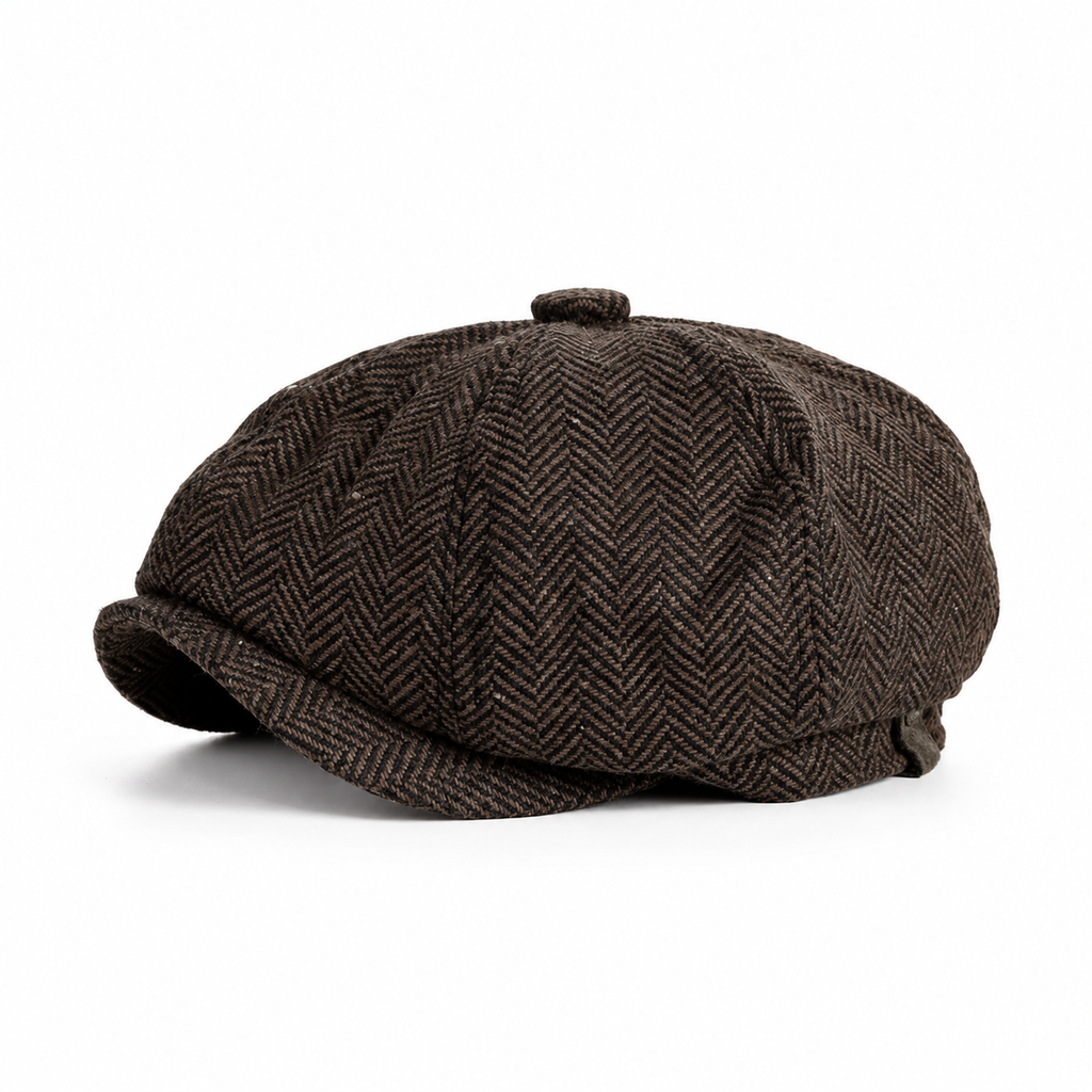 🧢 Vintage brittisk stil tidningspojkskeps för män och kvinnor, klassisk avslappnad flat cap, åttakantig basker-21