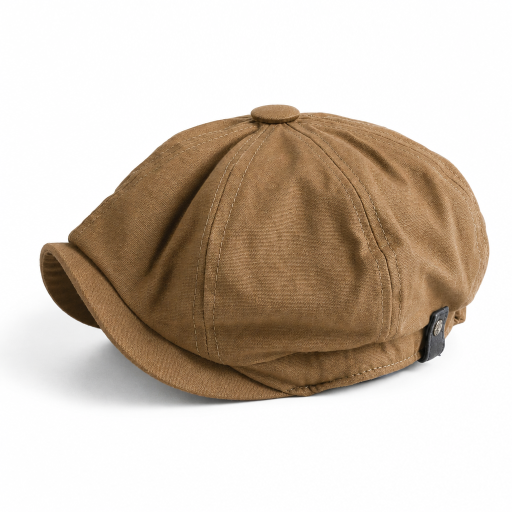 🧢 Vintage brittisk stil tidningspojkskeps för män och kvinnor, klassisk avslappnad flat cap, åttakantig basker-23