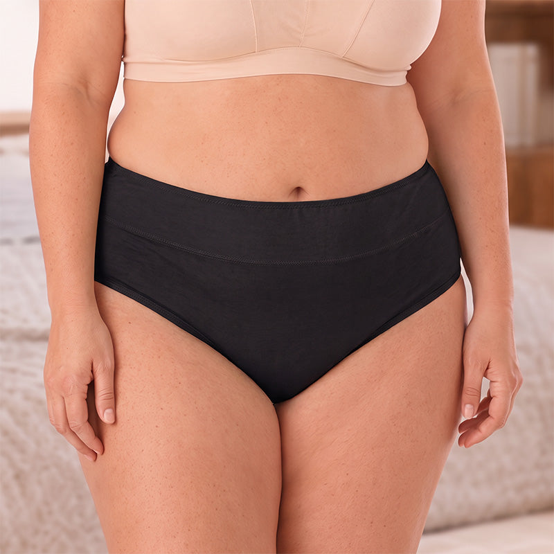 🌸 3-pack Bekväma menstruationstrosor (Plus size) – Andas, formar & skyddar mot läckage-14