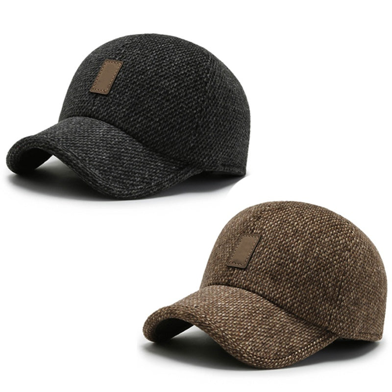 🧢 Klassisk vinterkeps för män med dolda öronlappar – Värmer i minusgrader-14