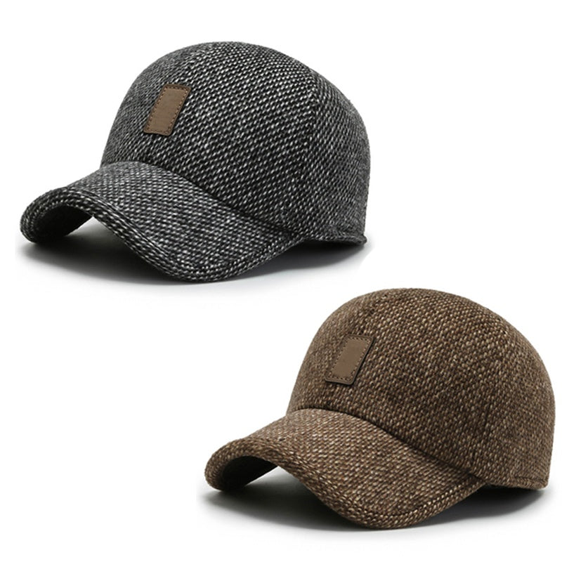 🧢 Klassisk vinterkeps för män med dolda öronlappar – Värmer i minusgrader-13