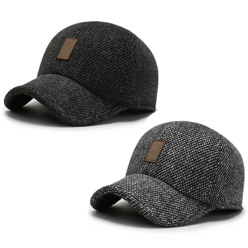 🧢 Klassisk vinterkeps för män med dolda öronlappar – Värmer i minusgrader-15