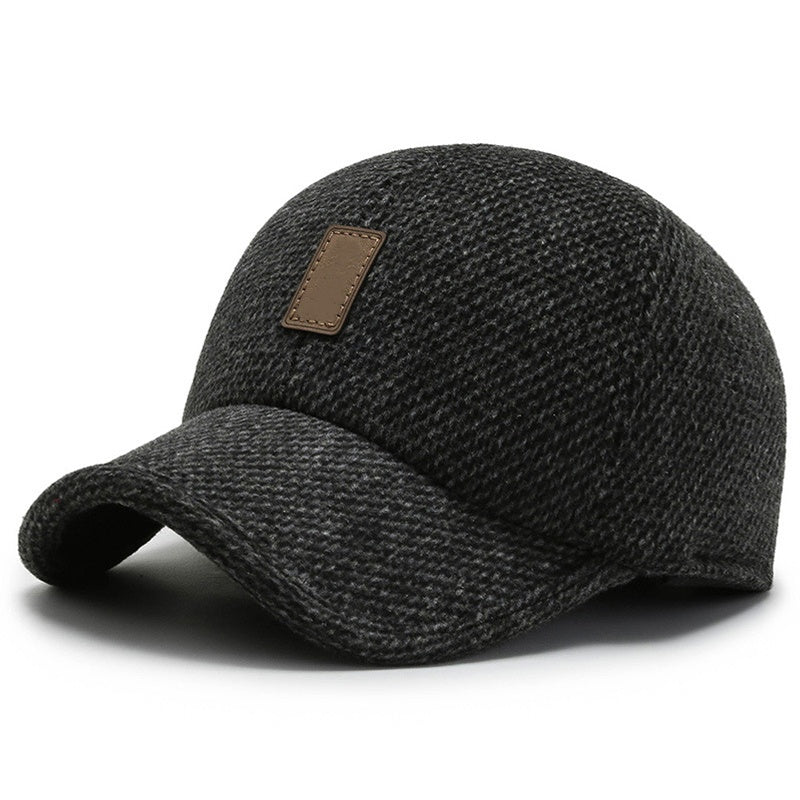🧢 Klassisk vinterkeps för män med dolda öronlappar – Värmer i minusgrader-12