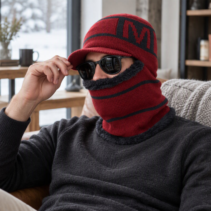 ✨ Stickad mössa för män, varm för vintern — passar till allt ❄️-7