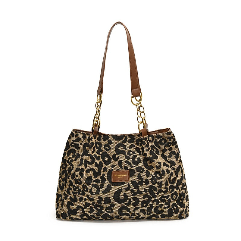 👜 50% RABATT NU! 🐆 Dam Elegant Handväska – Stor Kapacitet, Leopardprint & Mångsidig – Rymlig Tote För Arbete, Pendling & Vardagsliv ✨-10