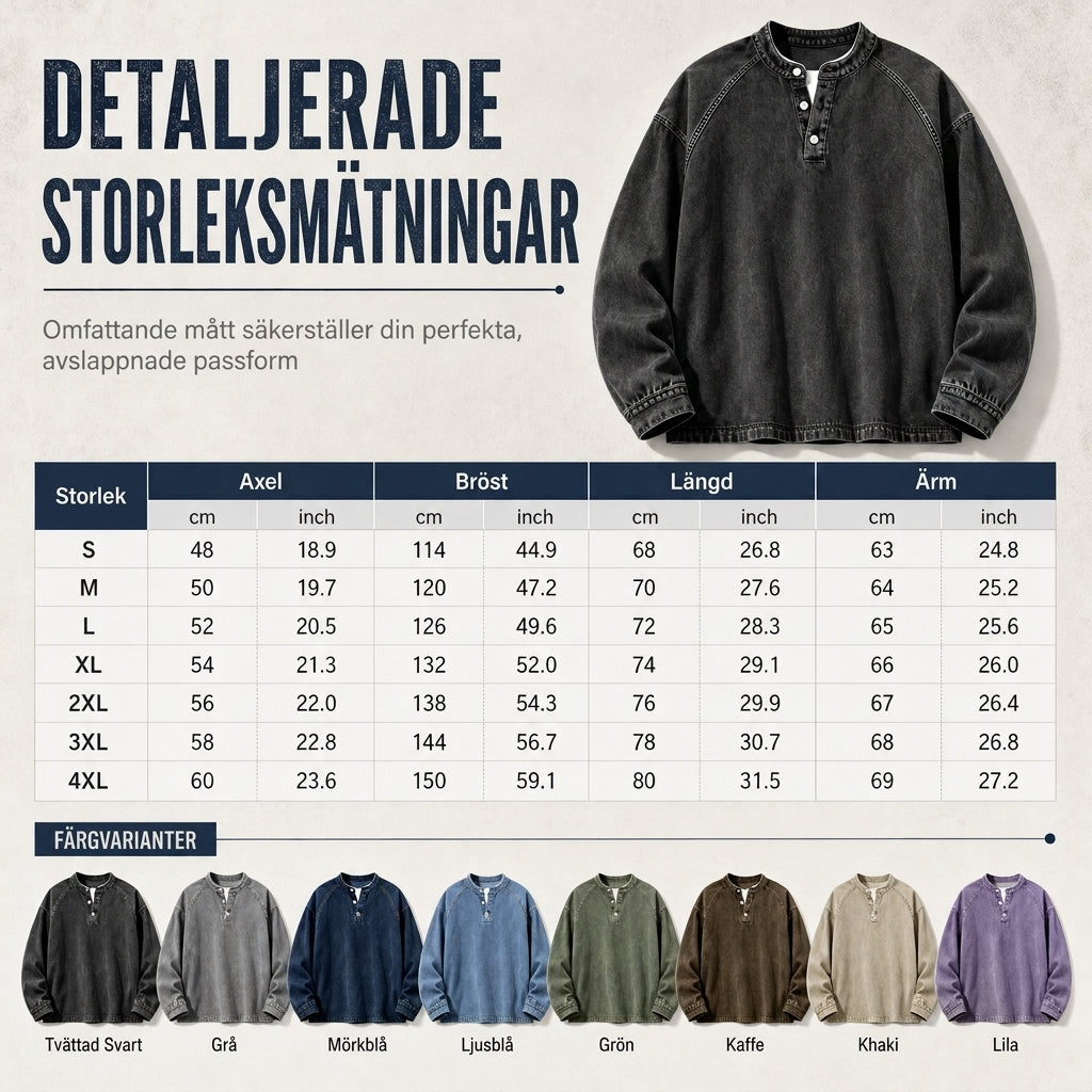 Herr Vintage-ledig luvtröja i lös passform-6