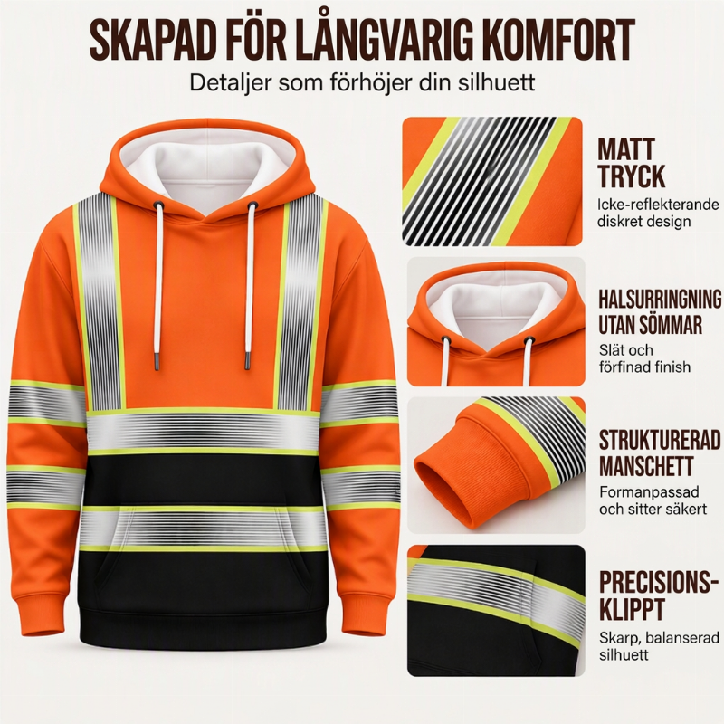 🎁Nyhet!🎁 Tryckt hoodie för herrar med högsynligt motiv-1