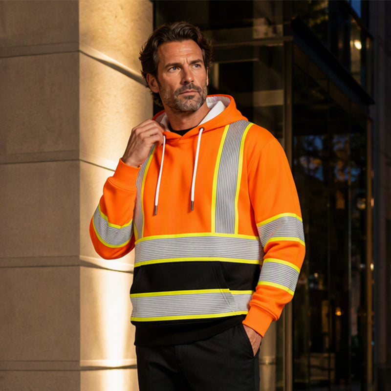 🎁Nyhet!🎁 Tryckt hoodie för herrar med högsynligt motiv-7