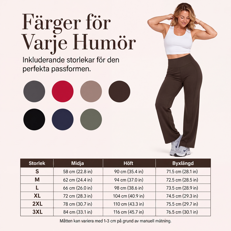 🔥 Köp 2 – Spara mer!  Högmidjade vida yogabyxor för kvinnor🏃‍♀️😍-1