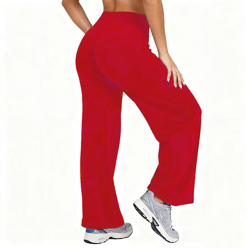 🔥 Köp 2 – Spara mer!  Högmidjade vida yogabyxor för kvinnor🏃‍♀️😍-9