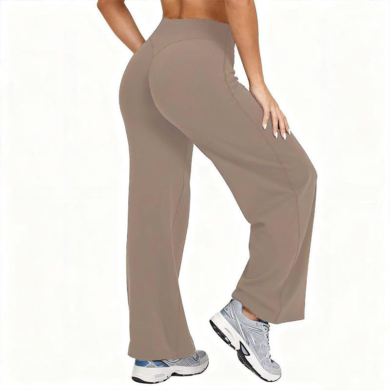🔥 Köp 2 – Spara mer!  Högmidjade vida yogabyxor för kvinnor🏃‍♀️😍-8