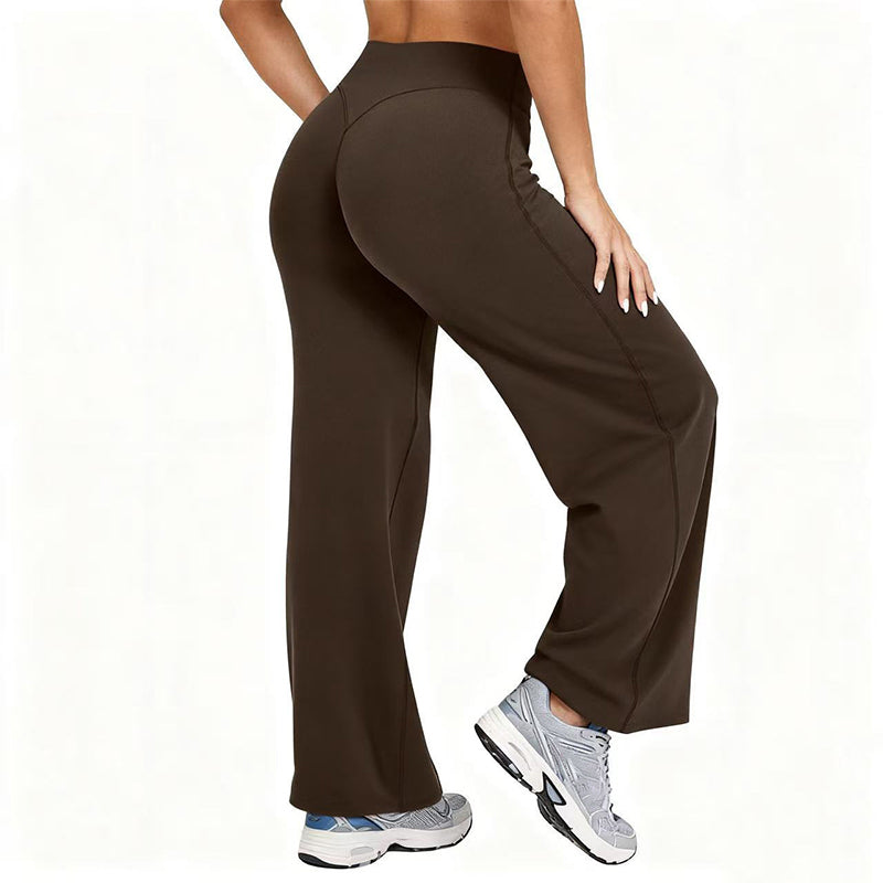 🔥 Köp 2 – Spara mer!  Högmidjade vida yogabyxor för kvinnor🏃‍♀️😍-11