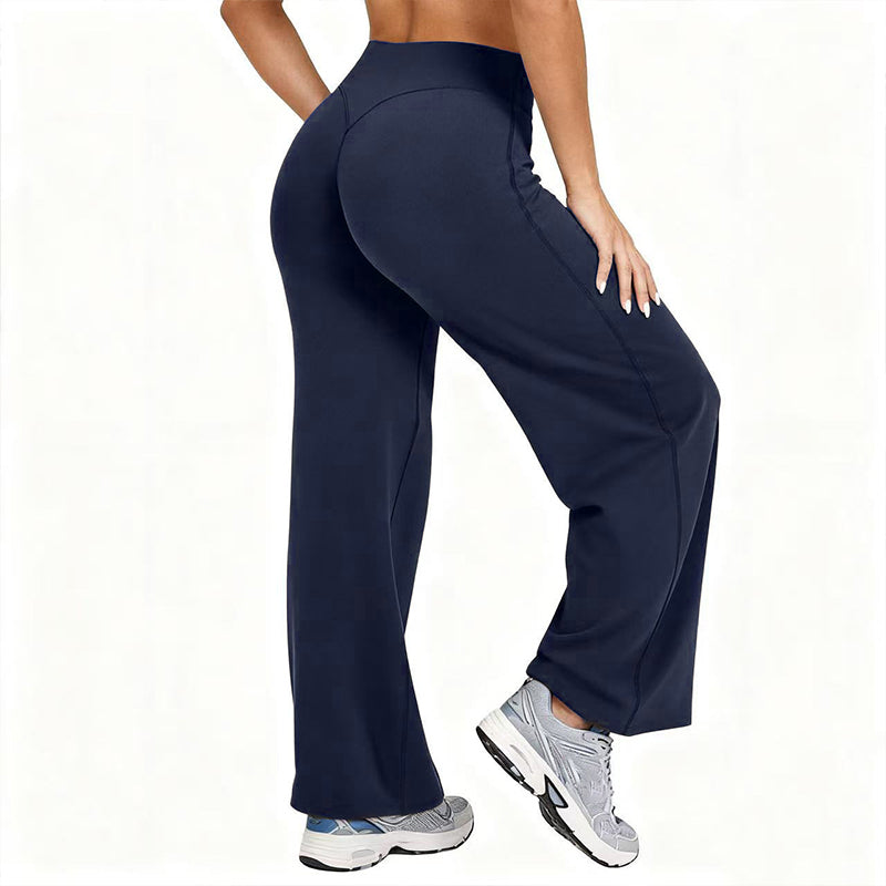 🔥 Köp 2 – Spara mer!  Högmidjade vida yogabyxor för kvinnor🏃‍♀️😍-14