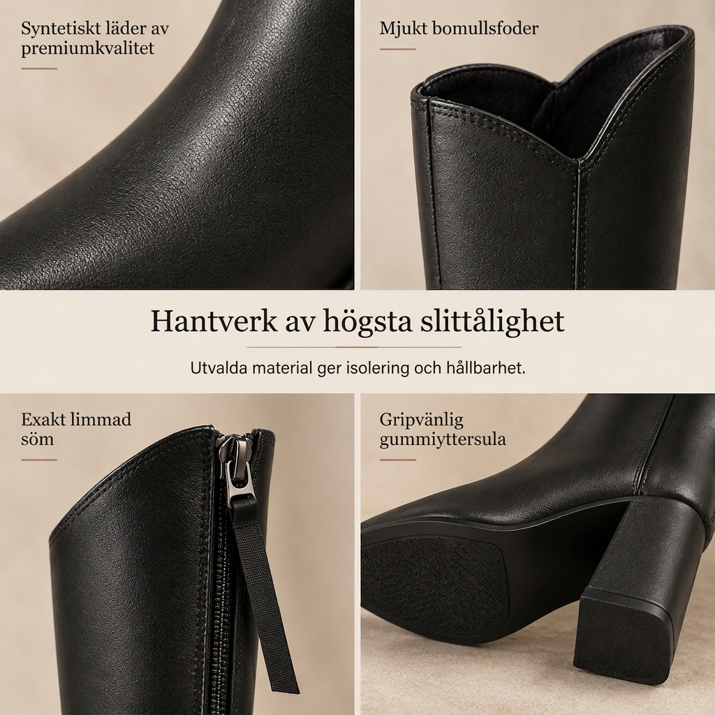 🔥50 % rabatt!🔥 🎉Över 100 000 nöjda kunder!🎉 Ridstövlar för damer med spetsig tå, knähöga, klumpiga höga klackar och dragkedja baktill-3