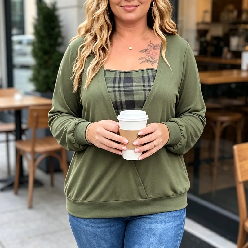 ✨ Nyhet – Rutig stickad damskjorta 👚 Lager-på-lager-look, mjuk stickning och stilfull, avslappnad stil 🌸-7