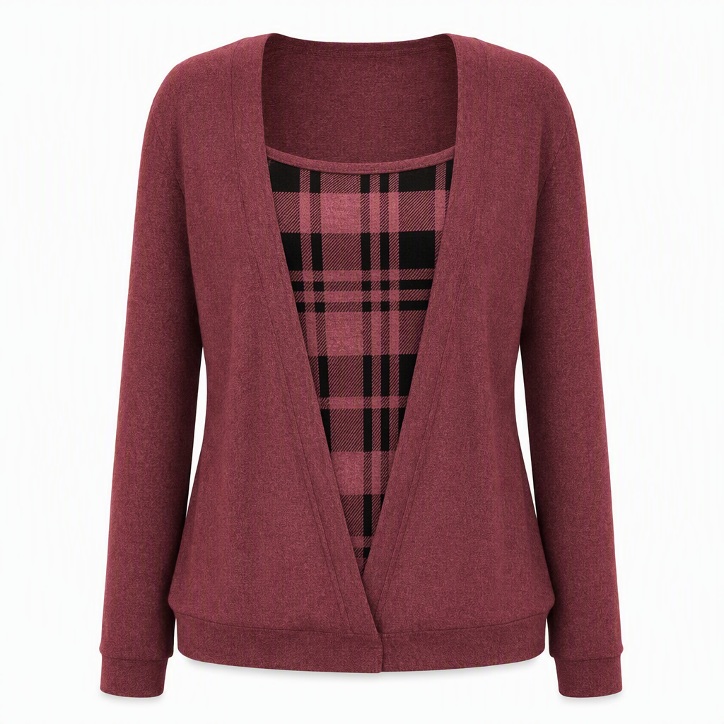 ✨ Nyhet – Rutig stickad damskjorta 👚 Lager-på-lager-look, mjuk stickning och stilfull, avslappnad stil 🌸-9