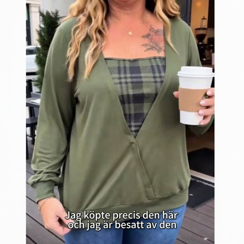 ✨ Nyhet – Rutig stickad damskjorta 👚 Lager-på-lager-look, mjuk stickning och stilfull, avslappnad stil 🌸-11