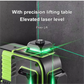 🛠️👍👍👍Poziomica laserowa na podczerwień z zielonym światłem do precyzyjnej pracy🤩